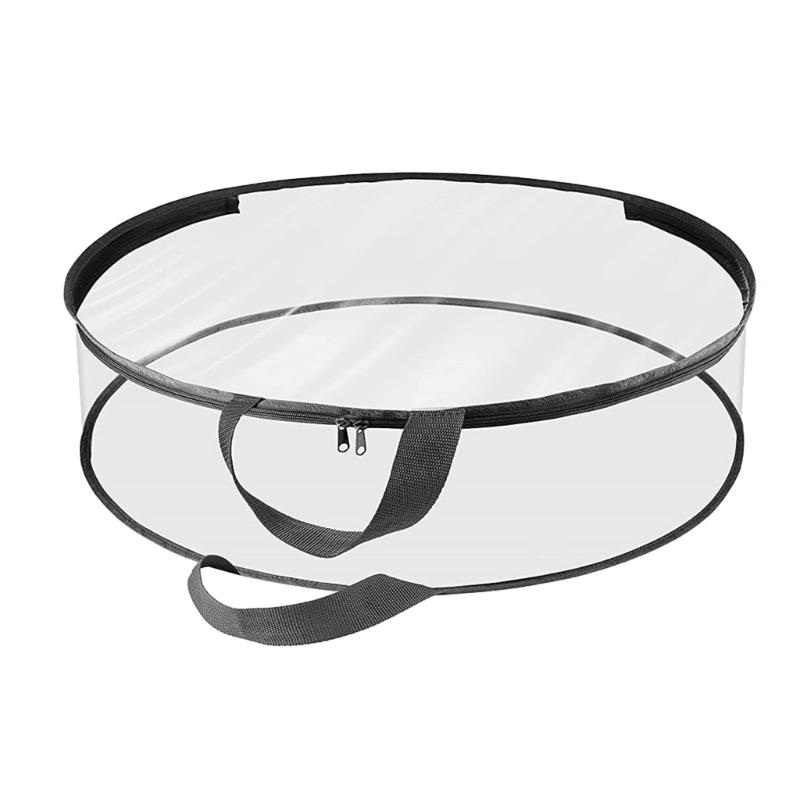 Christmas Wreath Storage Bag Garland Wreath Container Case Round Shaped Decorations Holiday Ornament Pouch