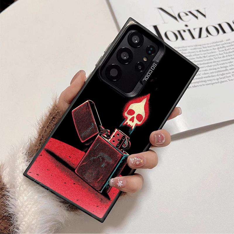 Lighter Cool Pattern Soft Phone Case for Samsung Galaxy S24 S25 FE S26 Edge S23 Ultra S22 Plus S21 + Shockproof Cover Back Shell