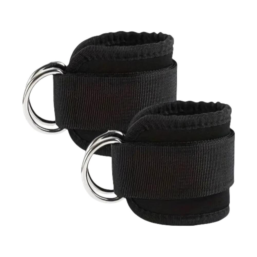Double D-Ring Cable Ankle Straps Adjustable Safety Abductors Ankle Cuffs Strength Training Sport Safety Brace Support