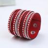 9 Rows of Short High-end Jewelry EBAY Leather Flannel Hot Diamond Bracelet