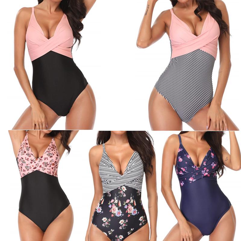 Women Tummy Control Bodysuit Swimwear Costume One Piece Monokini Swimsuit Beach
