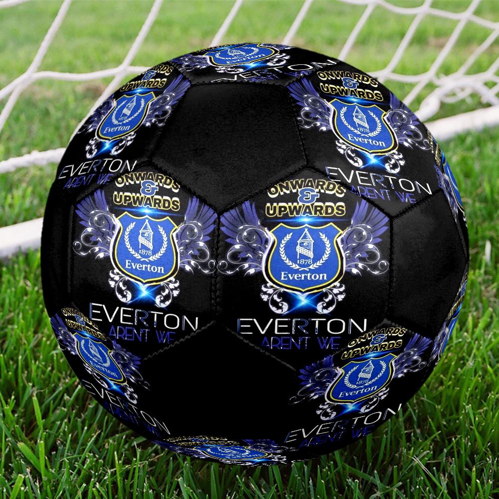 Everton FC Indoor Soccer Ball Colorful Machine Stitched PVC Size 5 Team Training Competition Ready Durable High-Bounce Cool Sports Gift