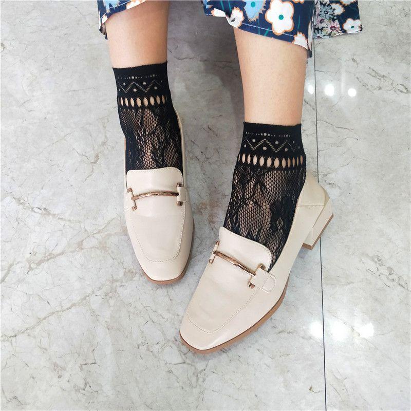 4 Perechi Ciorapi Scurți Dantelă Retro Dantelă Plasă Sexy Gol Ciorap Scurt Femei Negru