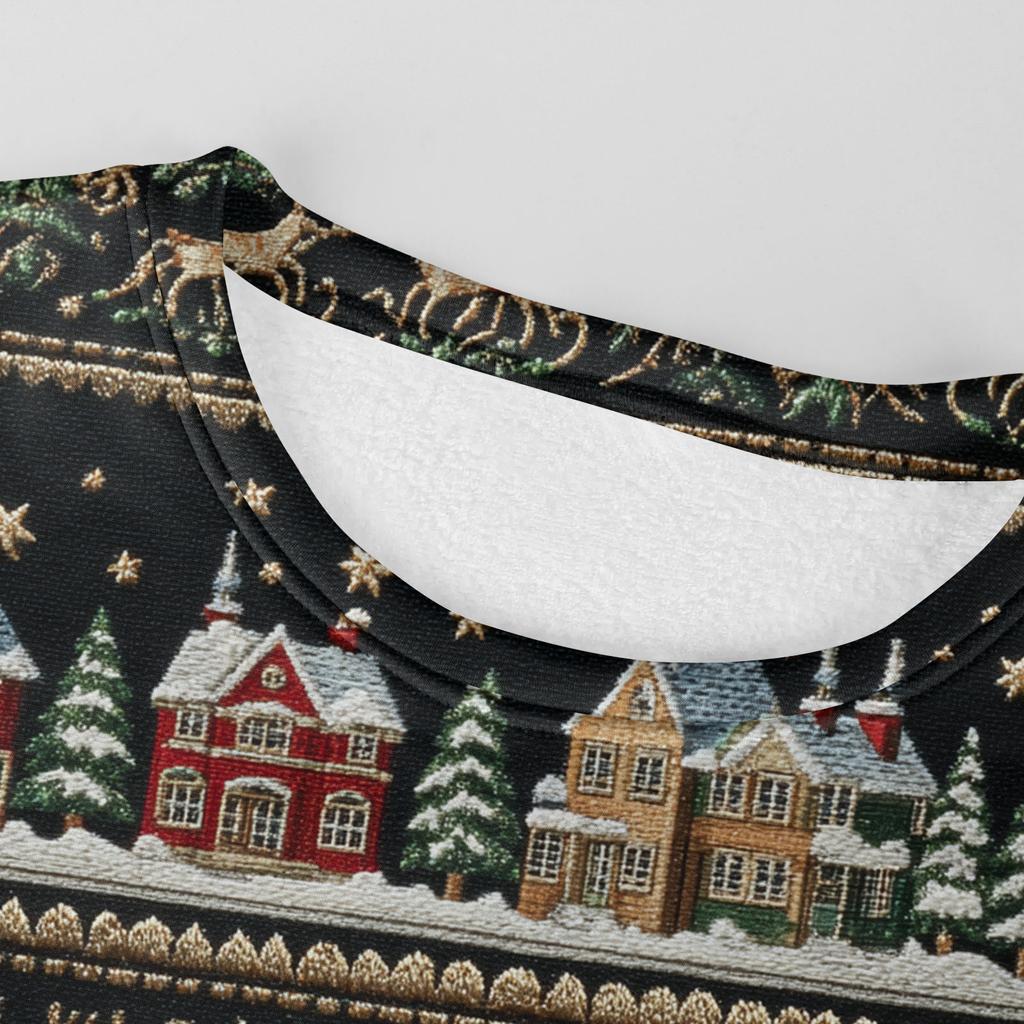 Men's Round Neck Fleece-Lined Thick Warm Sweatshirt