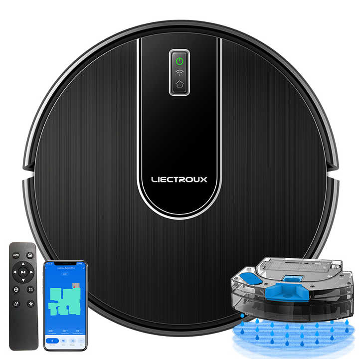 Robotický vysavač Liectroux N7S-U Kapacita baterie 5200 mAh Maximální sací výkon 6000 Pa Ovládání přes aplikaci a hlasové ovládání