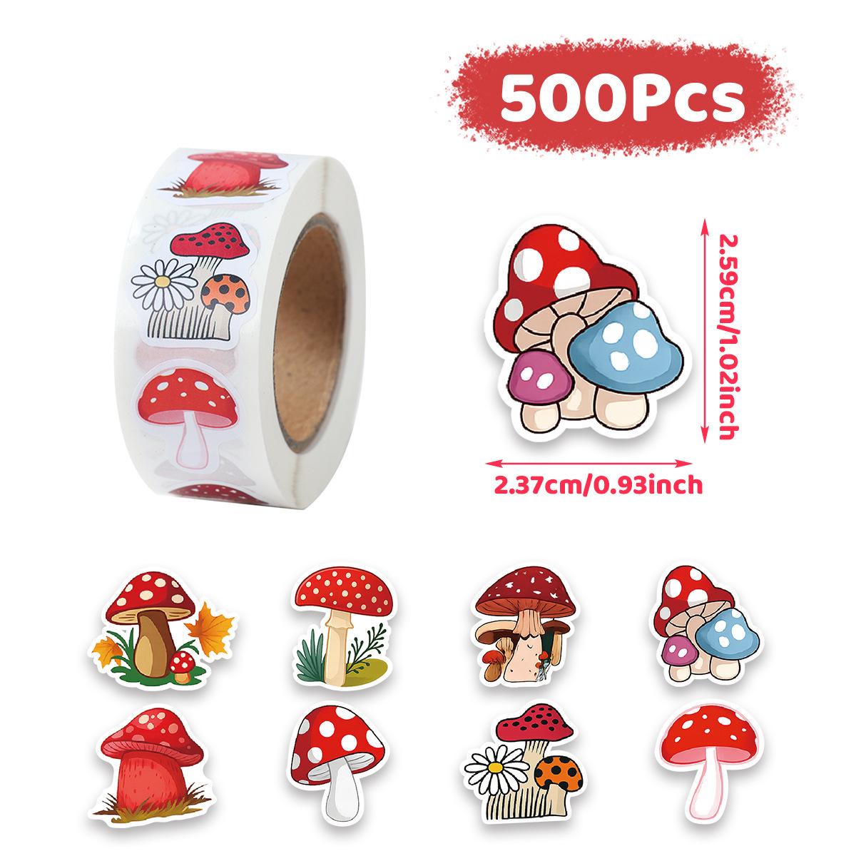 Mushroom Cartoon Party Stickers - Cute Decorative Sealing Labels