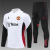 Manchester United Football Suit Custom Autumn And Winter Long-Sleeved Half-Pull Pre-Game Warm-Up Children'S Short-Sleeved Training Suit