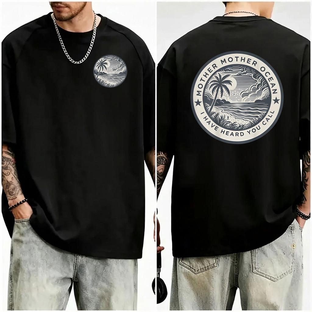 Mother Mother Ocean I Have Heard You Call Beach Lover T-Shirt, 2-sided print XXXXL