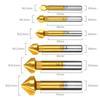 3 Flute Countersink Drill Bit Set 90 Degree HSS Titanium Chamfering Cutter Wood Metal Hole Deburring Trimmer Tools 6.3-20.5MM