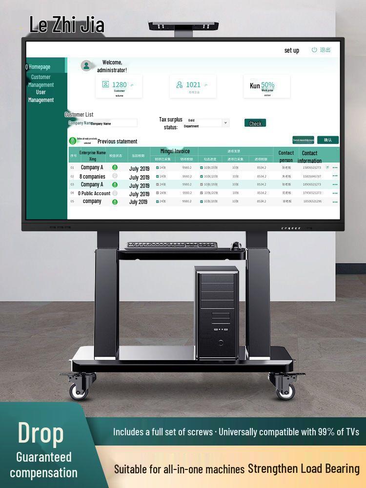 Universal Movable TV Stand with Wheels for 55-70 inch Screens
