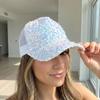 Shiny Sequins Baseball Cap Blingbling Sun Hat Simple Sequin Baseball Hat  Street Dance