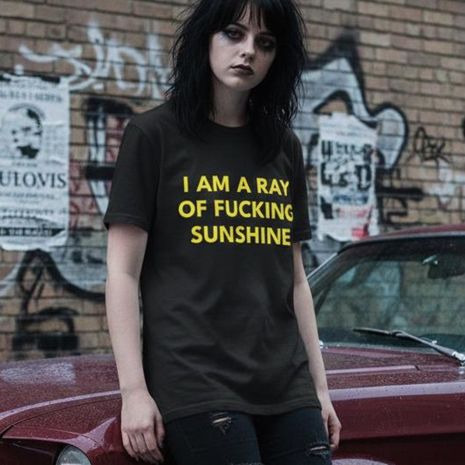 I am a ray of fucking sunshine T shirt L