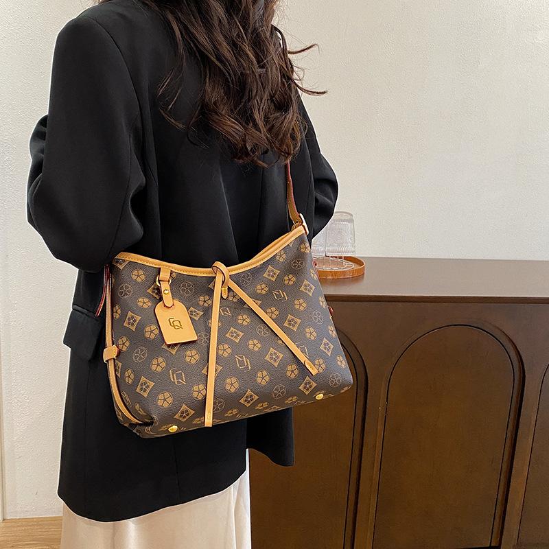 

Женские сумки, высококлассные модные и атмосферные женские сумки, универсальные сумки-шопперы большой вместимости для通勤, женские сумки 23cm*13cm*26cm коричневый