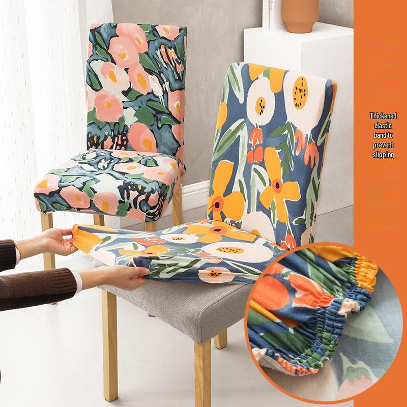 Universal Printed Stretch Chair Cover - All-Season Full-Backrest Protection