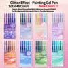 LANGUO 6/88 Kleuren Glitter Effecten Gelpennen 1,0 mm Schrijfpennen Set Papier Karton Dagboek Tekenen Markeren Kleuren DIY Nieuwe Kleuren