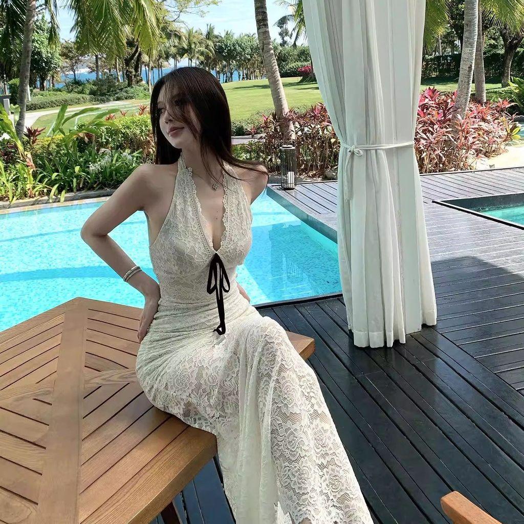 Polyester Lace Sleeveless Mermaid Dress With Off Shoulder Neckline For Summer 2026 Womens Fashion