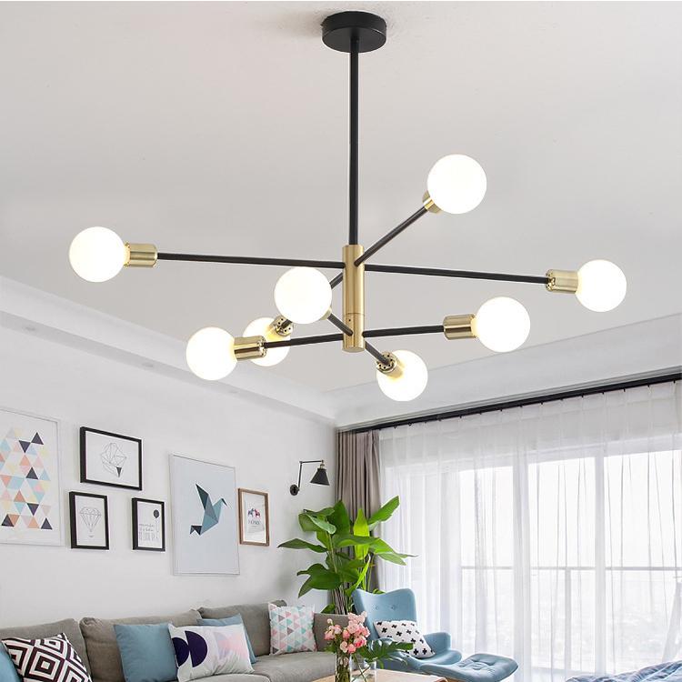 6/8 Heads LED Ceiling Lamp for Living Room Nordic Dome Light Home Decoration Lighting Natural Light Lighting Chandelier