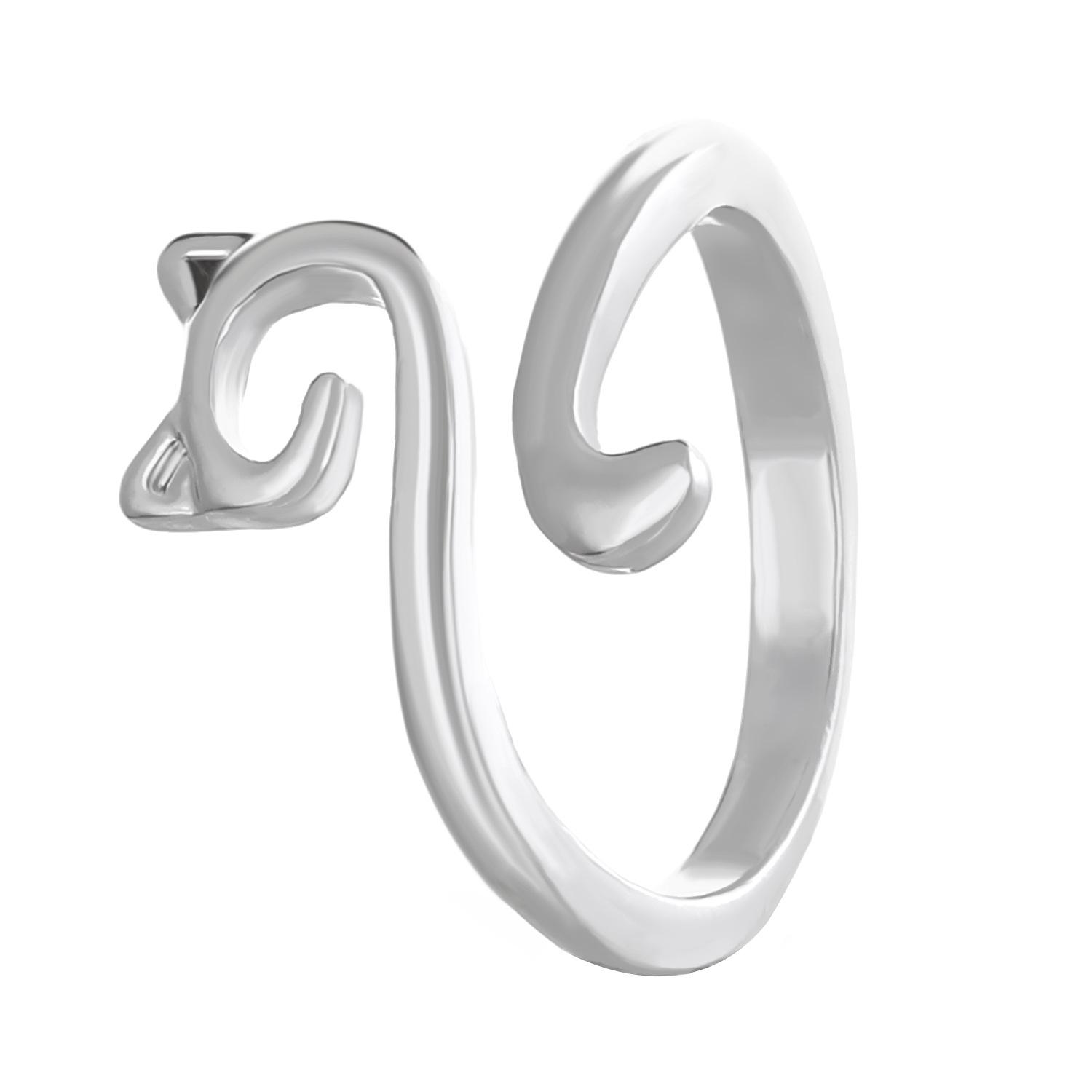 

Европейское и американское геометрическое кольцо с котом с регулируемым размером - Модные украшения с животными