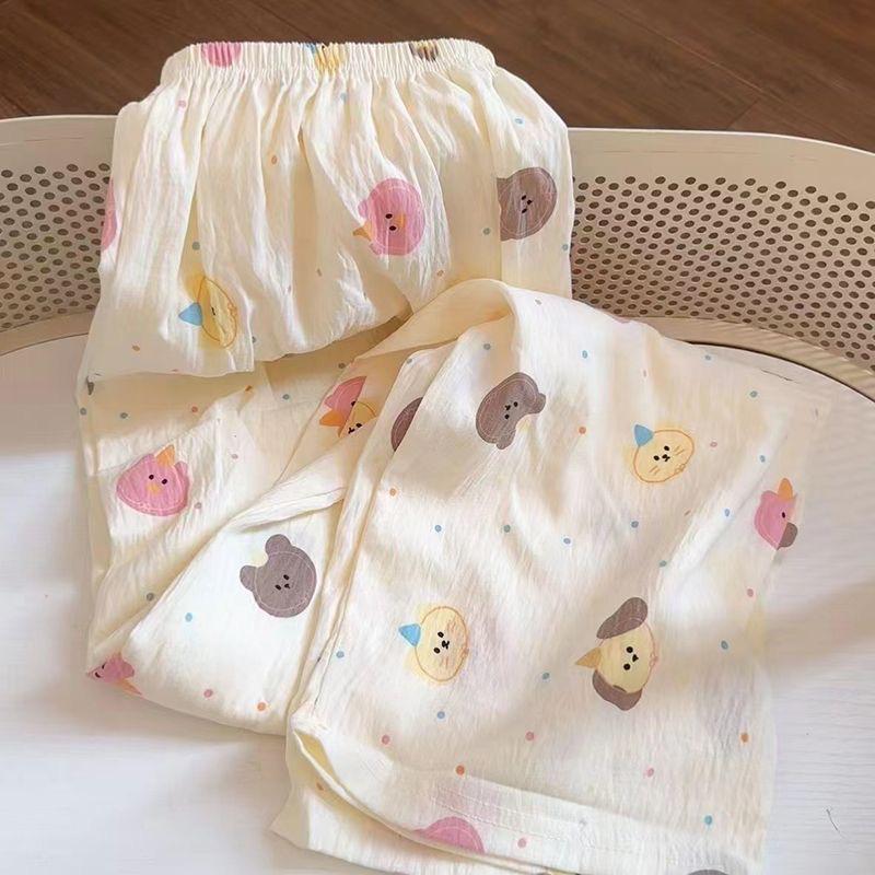 Women's Miracle Pajama Pants: Spring/Summer, Loose, Mosquito-Proof, Thin Casual Wear for Walks and Air-Conditioned Rooms.