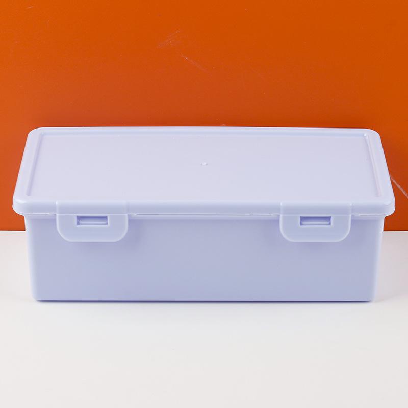 1 Pcs Clear Colorful Pencil Box Large Capacity Plastic Organizer Storage Boxes For School Bulk Stackable Design Office Supplies