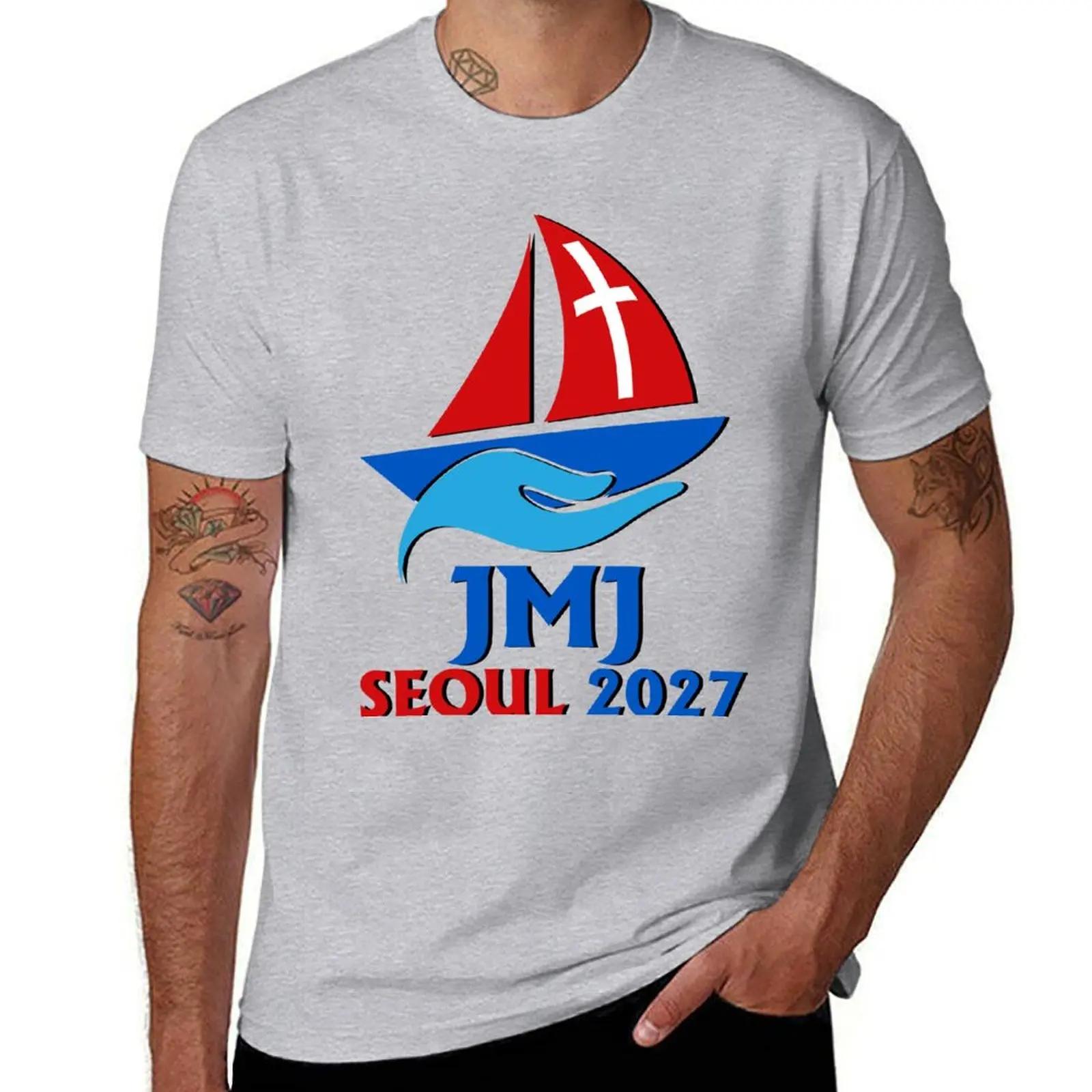 

JMJ WYD World Youth Day Seoul 2027 logo TShirt cute clothes sweat boys animal print mens funny t shirts S