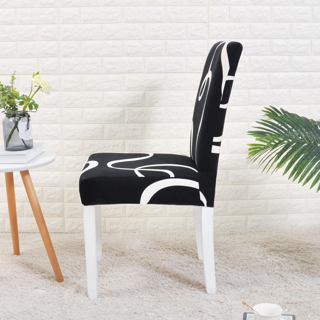 4 Stück bedruckte Blumen Stuhlhussen Universalgrößen Spandex Sitz Stuhlhussen für Hotelbankett Esszimmer Bürostuhl