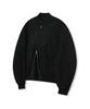 Standarderror 87-Stan059 Minimal Two-Way Suede Blouson Jacket Black