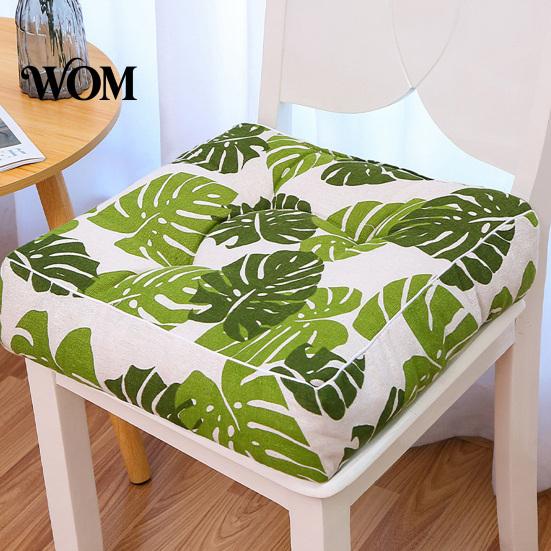 Non-slip Car Seat Cushion for Driving Modern Stylish Chair Cushion, Ultra Soft Square Geometric or Comfortable Floor Mat Meditation Plant Prints,