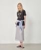 OSTKAKA Sheer Layered Maxi Skirt Gray
