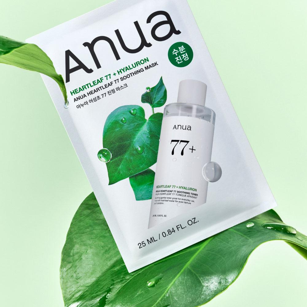 ANUA Heartleaf Soothing Sheet Mask Set (5+1pcs) – Calming & Hydrating Facial Mask