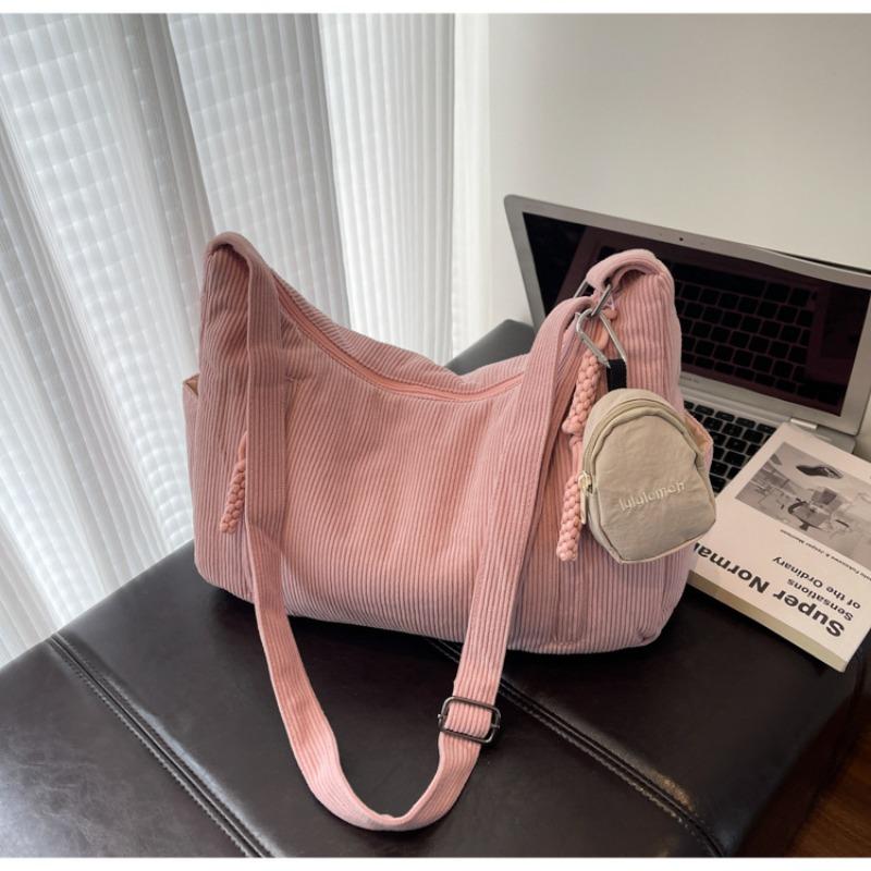 Vrijetijds Crossbody Tas met Modieuze Textuur, Eenvoudig Ontwerp en Grote Capaciteit Tote Bag, Enkele Schoudertas