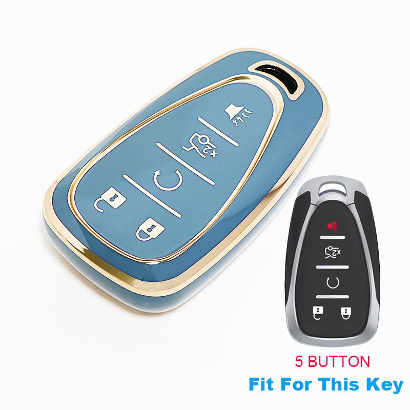 5 Button Shell Fob For Chevrolet Volt Bolt Trax Orlando Cruze Spark Camaro Malibu Blazer Traverse Onix Equino Car Key Case Cover