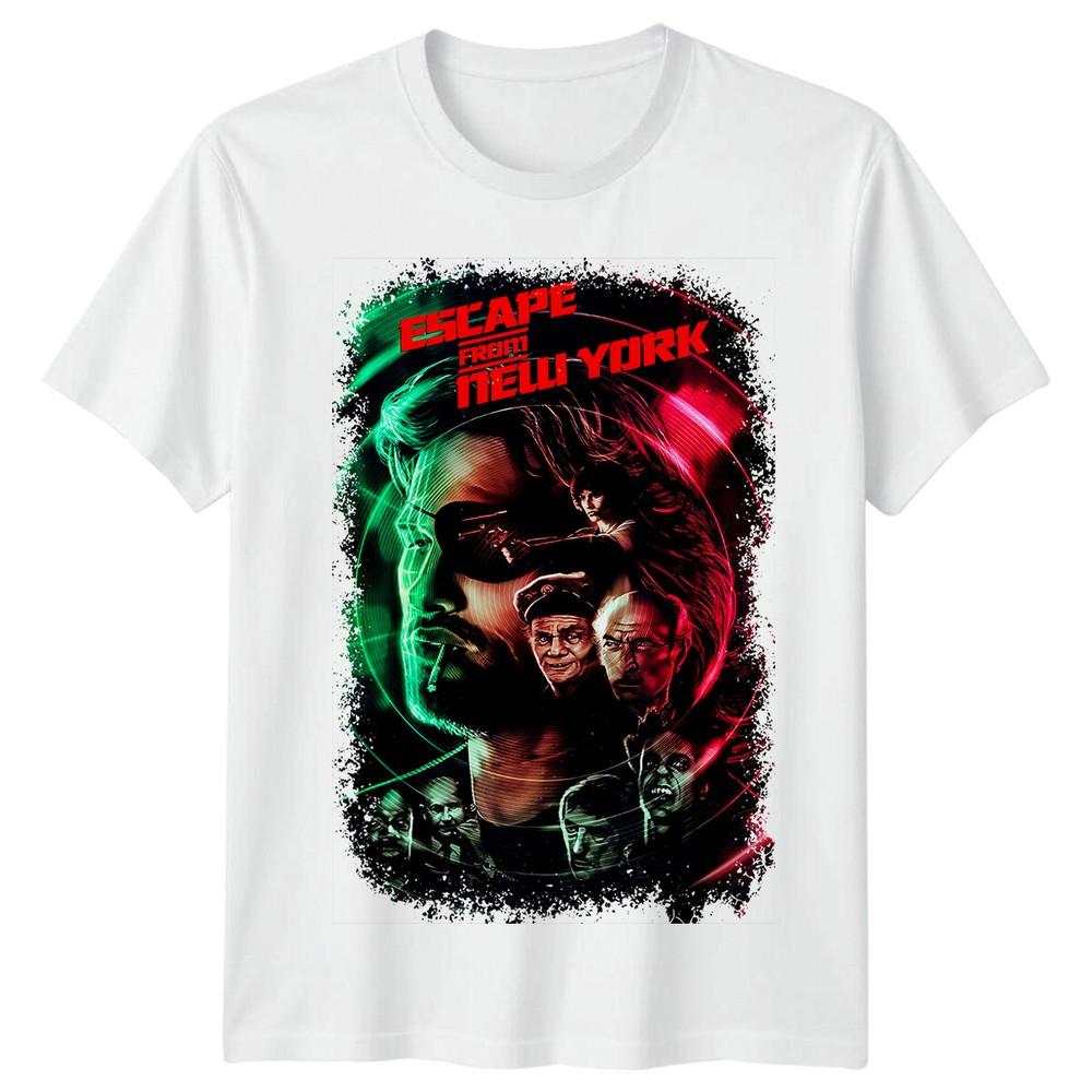 Escape From New York 1981 T-shirt Ispirata al Poster del Film Maglietta Retro Unisex