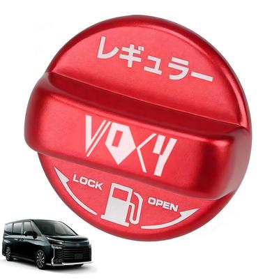 Toyota Voxy Fuel Lid Cover, Aluminum Fuel Cap Cover for 70, 80, and 90 Series Voxy, Regular Specification, Car Parts, Accessories (Red)
