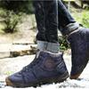 Men Ankle Boots Waterproof Winter Warm Plush Snow Boots Men Outdoor Sneaker Work Boots Male Quilted Boots Big Size 46 47