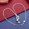 Exquisite 925 Sterling Silver Beaded Necklace - Banquet Gift Jewelry