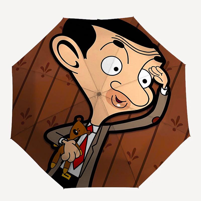 Sig. Fagiolo, Automatico Apertura e Chiusura Cartoon, Struttura a 8 stecche Ombrello Portatile, Adatto per Uomini e Donne in Tutte le Stagioni Regalo Perfetto