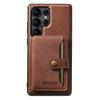 SUTENI M4 For Samsung Galaxy S24 Ultra Magnetic Case with Card Holder Cowhide Texture Leather Back Cover