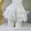 Sweet White Puffy Lace Ballet Skirt - Petite, High Waist, Elastic Waistband