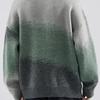Autumn and Winter Thickened Sweater Men's Round Neck Gradual Change Knitted Sweater Fashion Loose Lazy Style Men's Color Matching Sweater Sweater