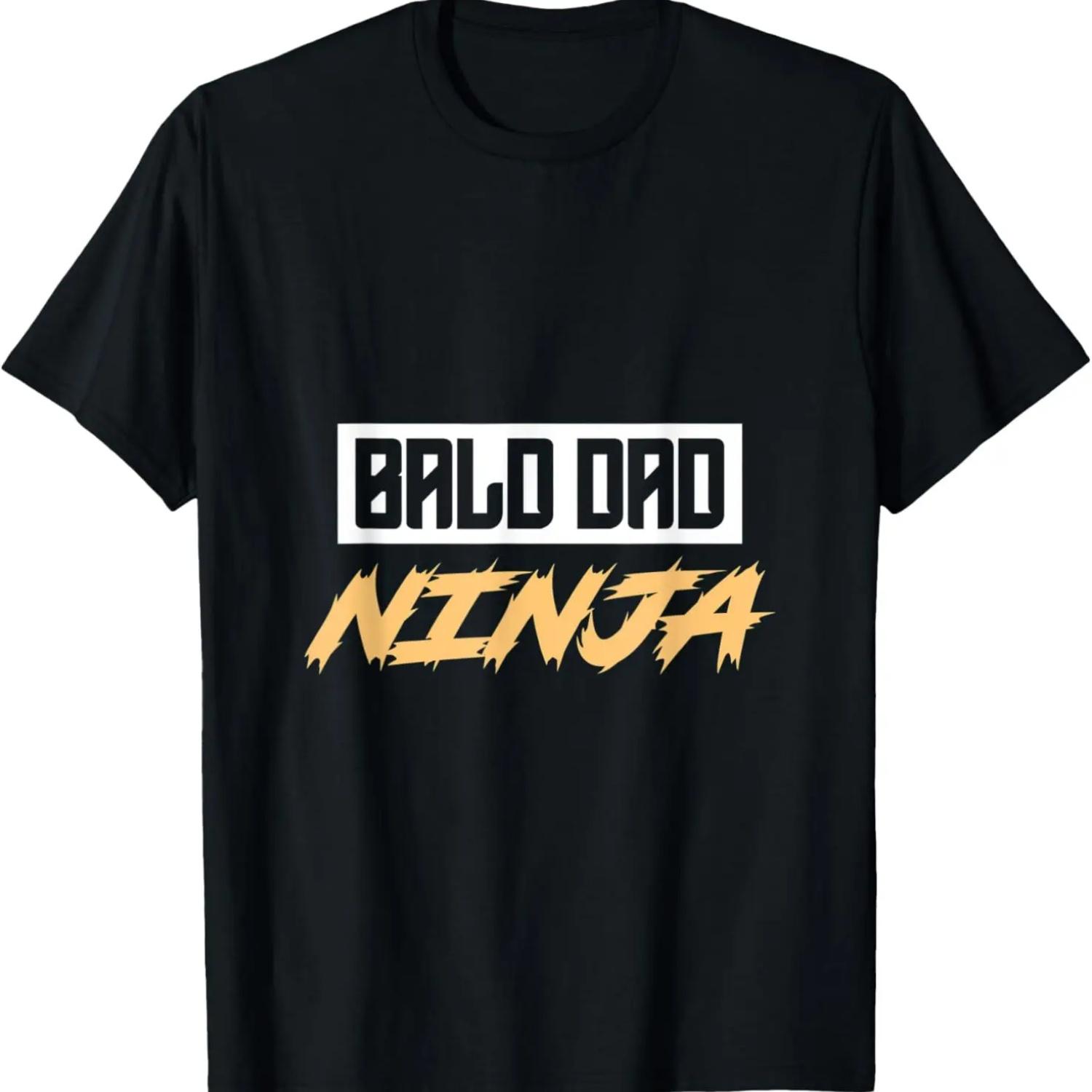 

Bald Dad Ninja Funny Daddy T-Shirt XXXXXL чорний