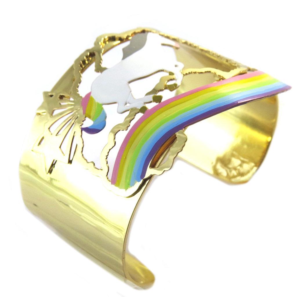 Les Trésors De Lily [P1996] - Handmade Bracelet 'Monde Merveilleux' (Unicorn) Multicolored - 53 Mm 37 Mm