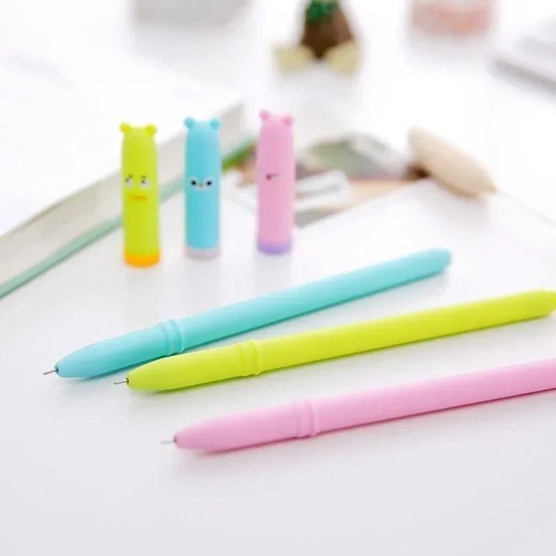 Creative Gel Pen Set Kawaii Stationery Doughnut Polar Bear Erasable Pens New Back To School Students Cute Gift Writing Supplies