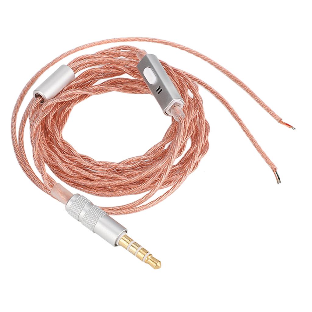 3,5 mm Kopfhörer-Audiokabel Rauschunterdrückung 1,2 Meter DIY Ersatz-Kopfhörerkabel mit Mikrofon für Mobiltelefone Tablets