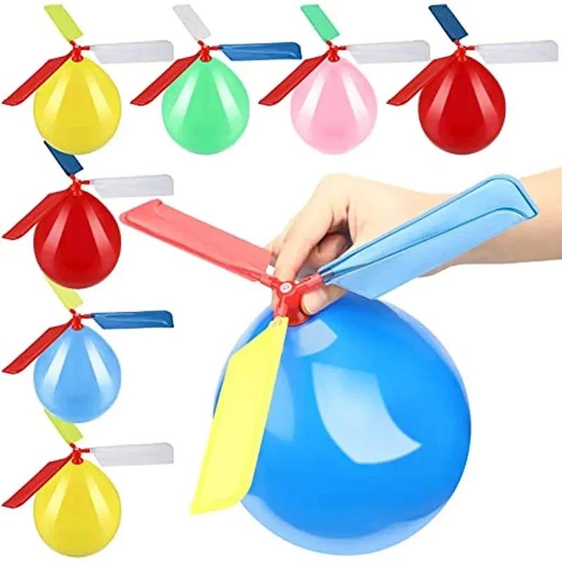3Pcs Air Balloon Helicopter Plaything Playful Balloon Ortable Outdoor Helicopter Flying Kid Birthday Party Children'S Interest Game Present