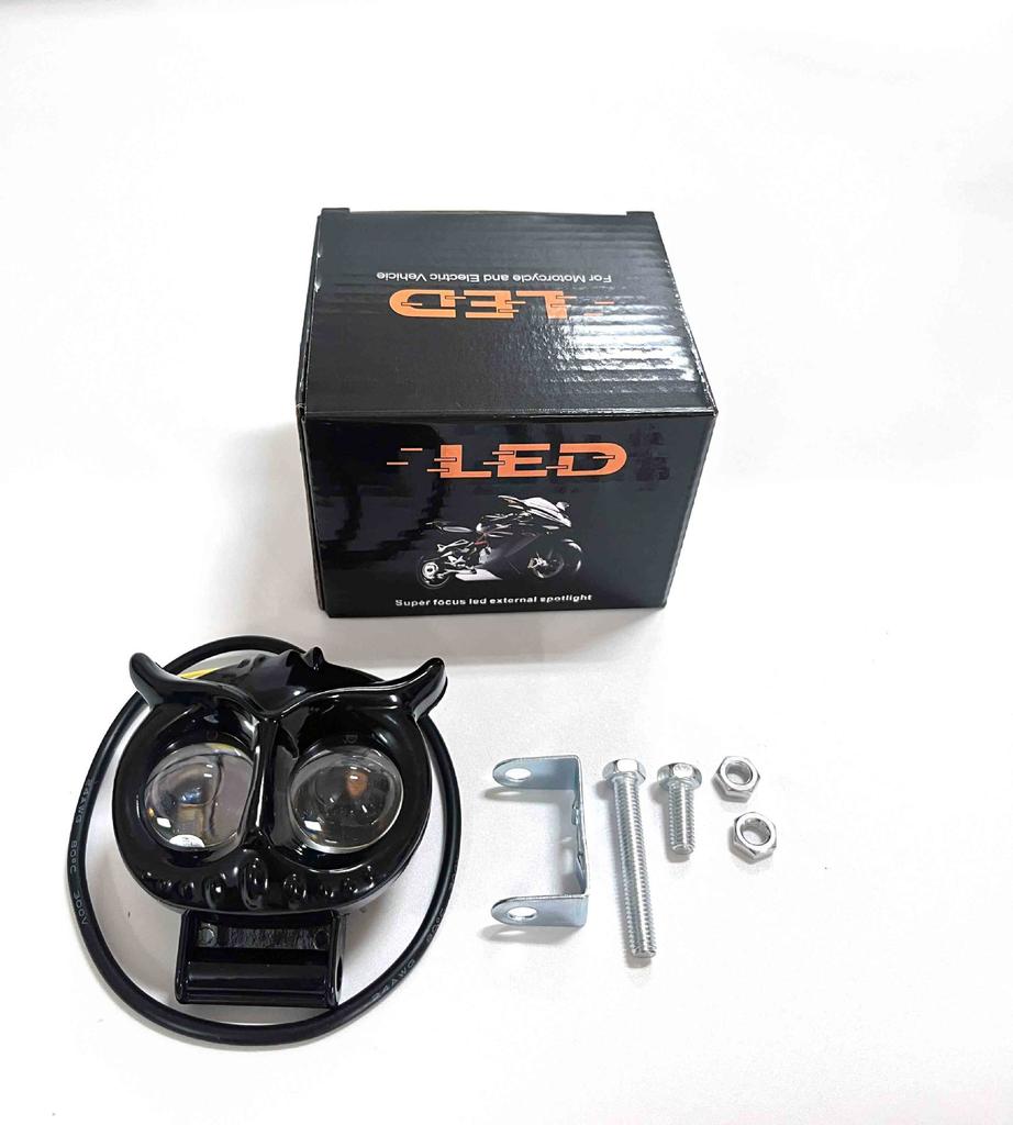 Motorcycles Led Headlight Spotlight Car Dual Color Owl Fog Light for Car Scooter Auxiliary Lamp Motorcycle Accessories Lights