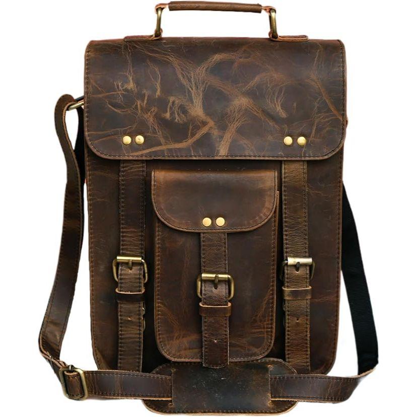 

Сумка-мессенджер из натуральной кожи, винтажная сумка через плечо для ноутбука, сумка-портфель для мужчин, сумка через плечо для мужчин и женщин, офисная сумка темно-коричневого