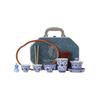 Ceramic retro Yuanqinghua travel tea set tea ceremony high-end souvenir business merchandise gifts can be done