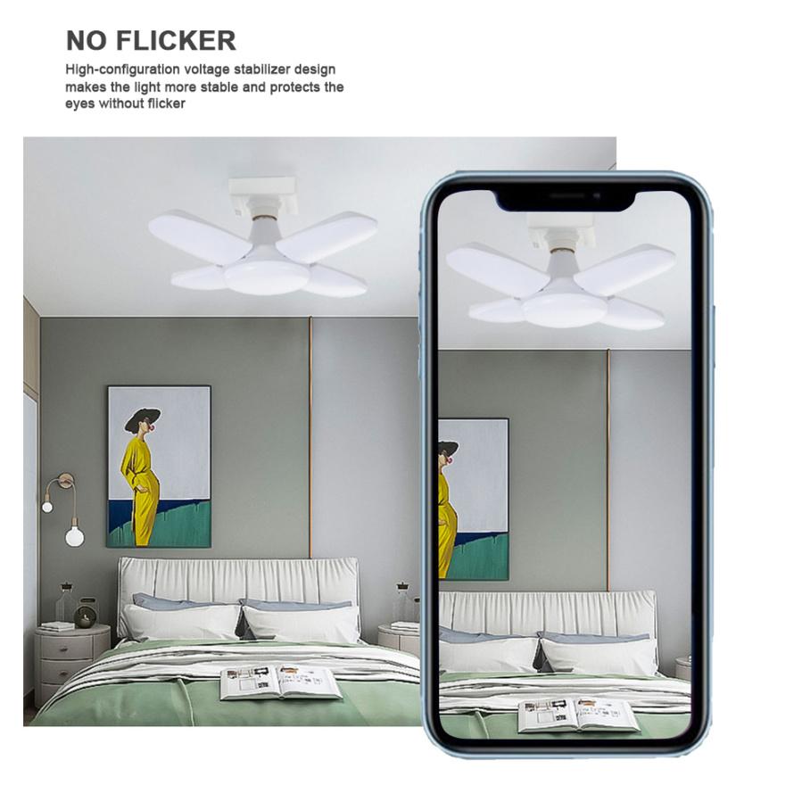 E27 LED Bulb Fan Blade Timing Lamp AC220V 28W Foldable Led Light Bulb Lampada For Home Ceiling Light High quality