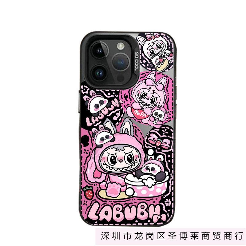Panda Labu Is Suitable for Apple 16Pro Mobile Phone Case iPhone15 Color Silver 1413 Creative 12promax11x.